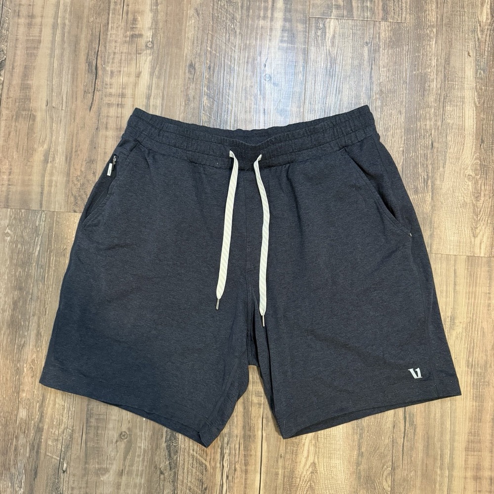 Vuori Ponto Shorts Mens M  6" Inseam Charcoal Gray Dreamknit Stretch Gym Casual